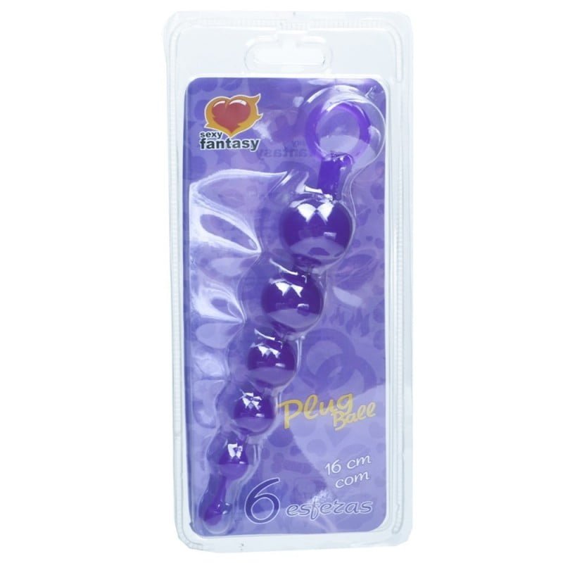 PLUG ANAL BALL 6 ESFERAS SEXY FANTASY 16CM