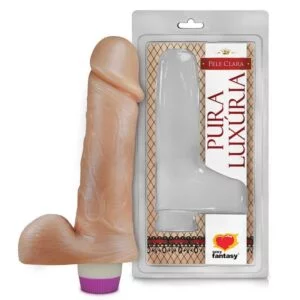 PRÓTESE COM VIBRO E ESCROTO 18 X 4,4CM