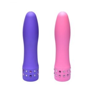 VIBRADOR COM STRASS TOQUE AVELUDADO DIAMOND 10 X 2,2VM