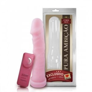 PÊNIS COM VIBRADOR EM CYBER SKIN 18,5 X 4CM