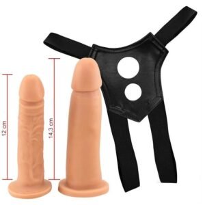 CINTA DUPLA COM 02 PRÓTESES MACIÇAS SEXY FANTASY