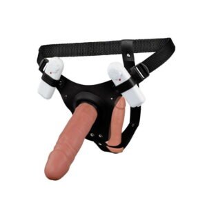 CINTA COM 2 PRÓTESES VIBRATÓRIAS 17CM 14CM