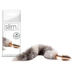 PLUG EM METAL ANAL COM RABO CURTO 6,5 X 2,9CM 110G