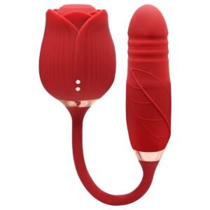 Vibrador Duplo Flexível com 10 Modos de Pulsação, Vibração e Vai e Vem