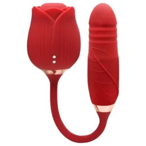 Vibrador Duplo Flexível com 10 Modos de Pulsação, Vibração e Vai e Vem