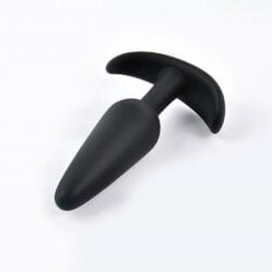 PLUG ANAL PRETO EM SILICONE 12,3CM X 3,1CM