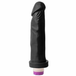 PÊNIS PRETO COM VIBRADOR 24 X 5,3 CM